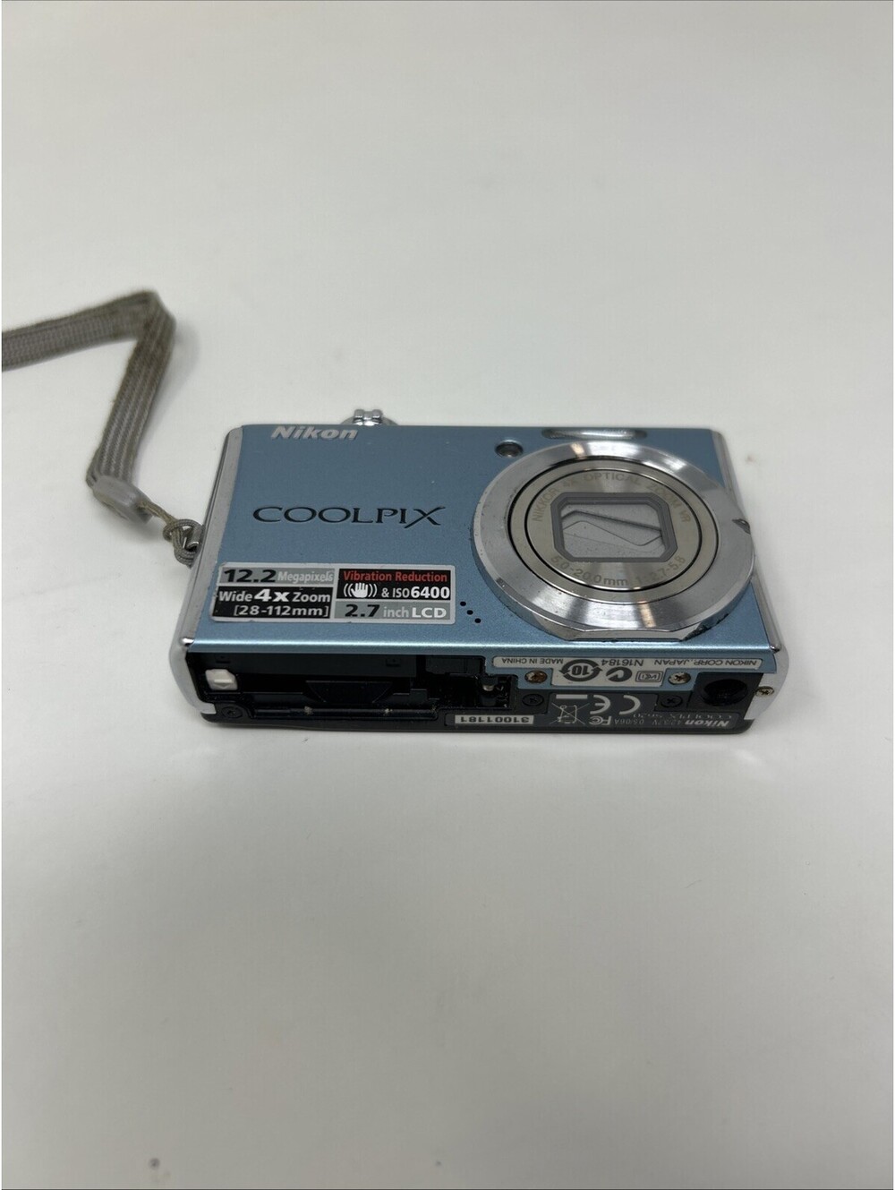 AS-IS Nikon Coolpix S620 Sky Blue - No Battery Door - Untested